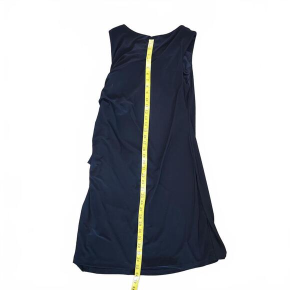 Tiana B. Elegant Black Draped Midi Dress Size XL - Picture 7 of 11